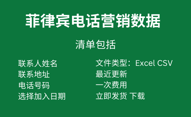 菲律宾电话营销数据