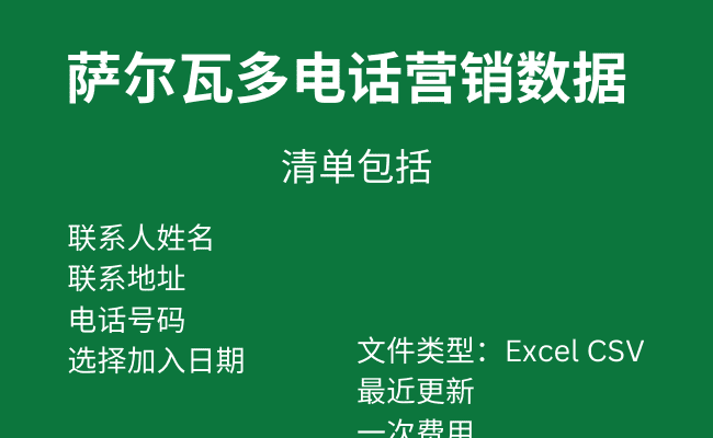 萨尔瓦多电话营销数据