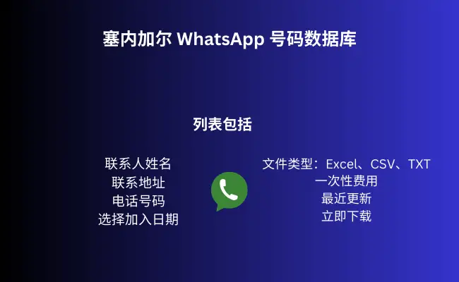 塞内加尔 WhatsApp 号码数据库