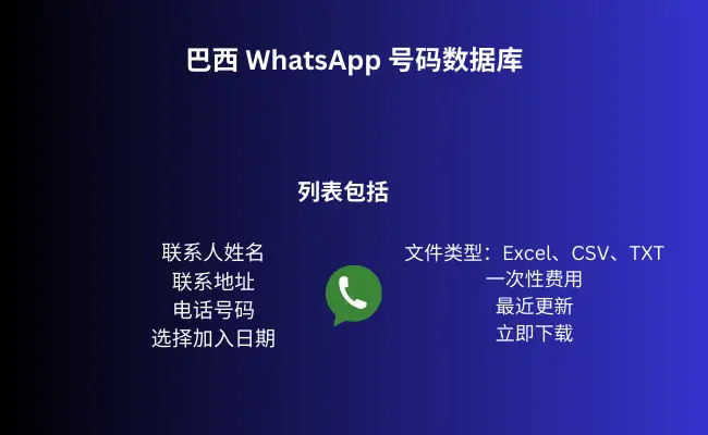 巴西 WhatsApp 号码数据库