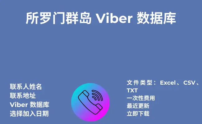 所罗门群岛 Viber 数据库