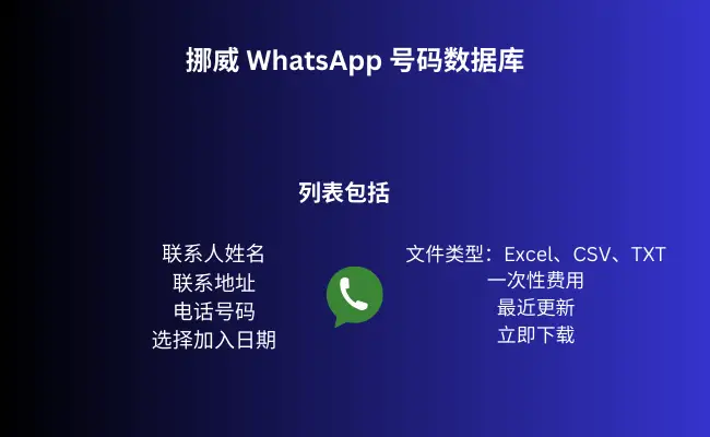 挪威 WhatsApp 号码数据库
