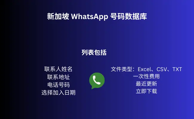 新加坡 WhatsApp 号码数据库