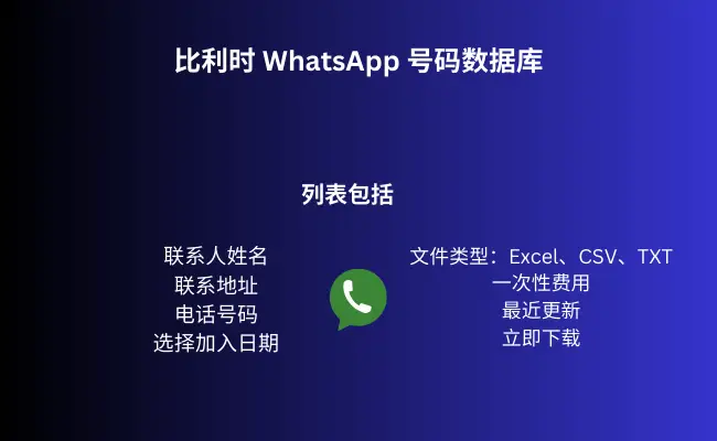 比利时 WhatsApp 号码数据库