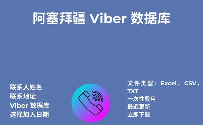 阿塞拜疆 Viber 数据库
